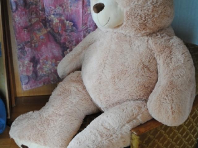 Superpreis: grosser STOFFBÄR, Teddybär, Kuscheltier, beweglich, 135 cm hoch, flauschig weich 18 EURO - 1